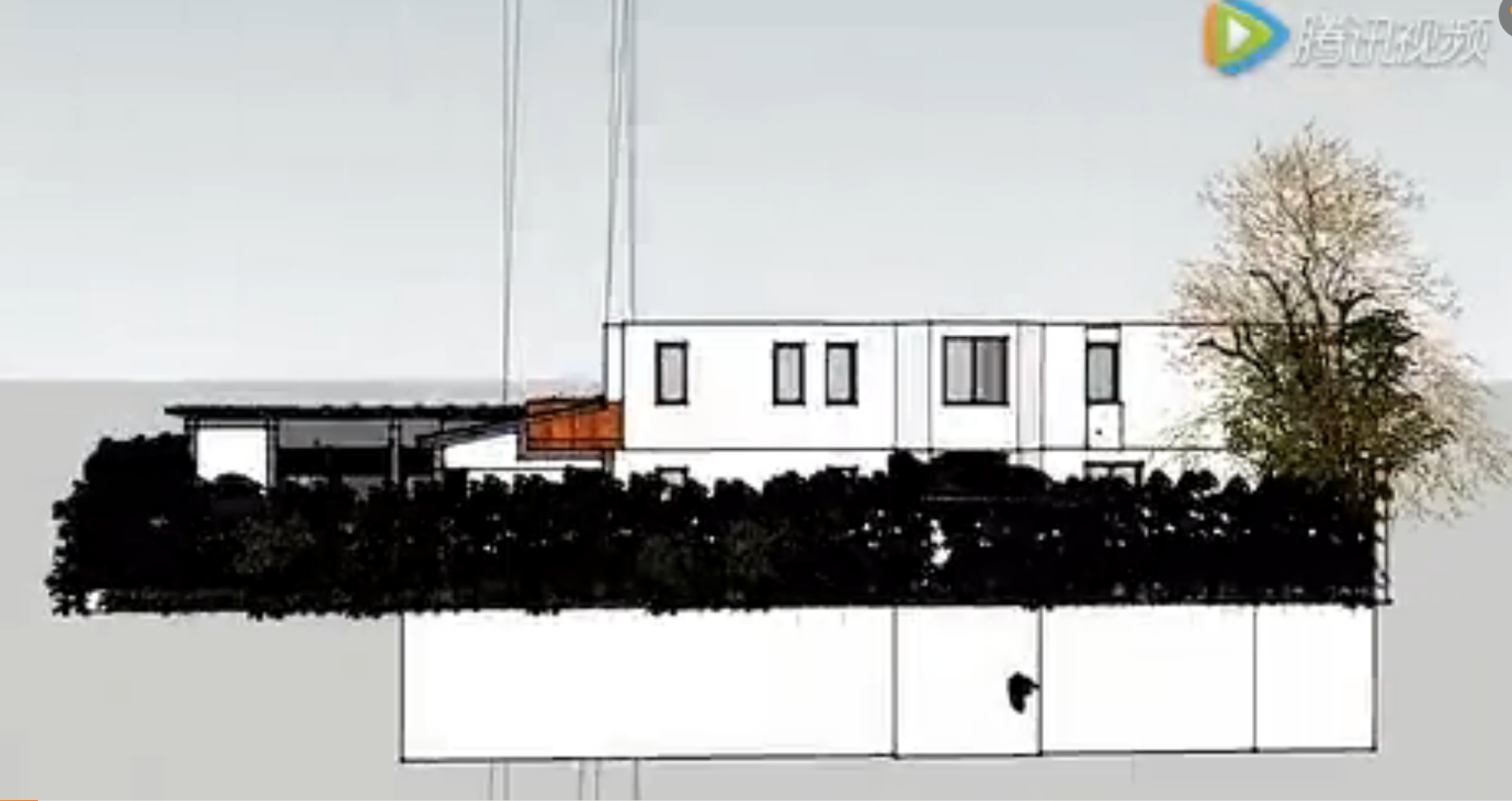 西安-大华公园世家新中式别墅庭院3D视频动画设计
