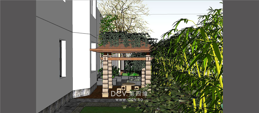 西安-大华公园世家新中式别墅庭院室内装修设计