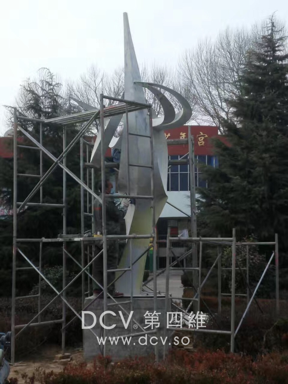 校园机关单位金属雕塑设计及制作，西安DCV第四维创意工厂出品