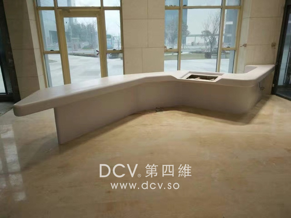 公司办公前台GRG设计及制作，西安DCV第四维创意工厂出品